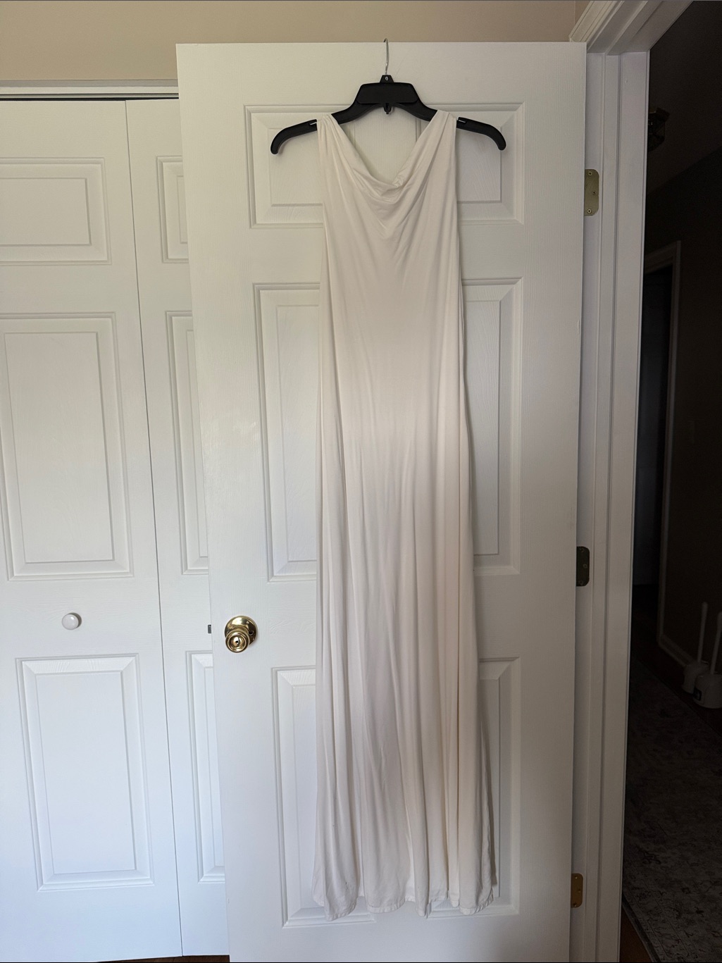 House Of Harlow Ivory Draped Maxi Dress - Size M